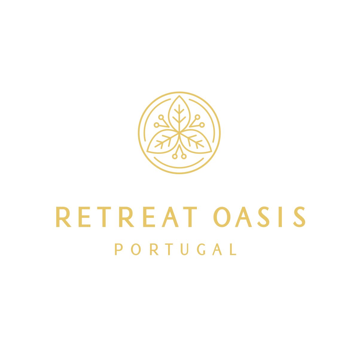 Logo Retreat Oasis Portugal Gold